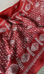 Load image into Gallery viewer, Women's Lakhnavi Handcrafted Mul Chanderi Semi - Stitched Kurta And Dupatta Set - HONC0282233