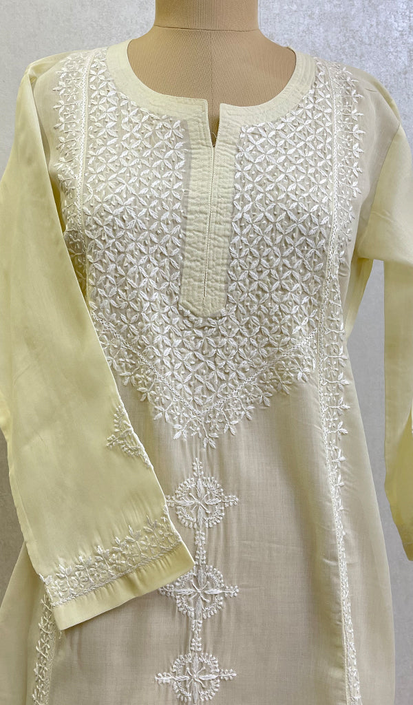 Zoyaa Women's Lucknowi Handcrafted Cotton Chikankari Kurti - HONC0164379