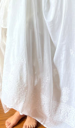 Load image into Gallery viewer, Women's Lucknowi Handcrafted Cotton Chikankari Dupatta - HONC0160497