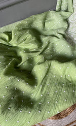 Load image into Gallery viewer, Women's Lakhnavi Handcrafted Mul Chanderi Semi - Stitched Anarkali And Dupatta Set - HONC0305931