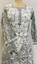 Load image into Gallery viewer, Rubab Women's Lucknowi Handcrafted Cotton Chikankari Kurti - HONC0196401