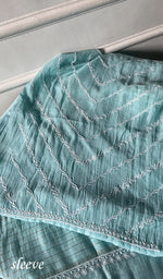 将图像加载到图库查看器中, Aavya Women's Lakhnavi Handcrafted Mul Chanderi Unstitched Kurta And Dupatta Set - HONC0348671