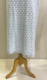 Load image into Gallery viewer, Lucknowi Handcrafted Pure Georgette Chikankari Unstitched Men&#39;s Kurta Fabric - HONC046677
