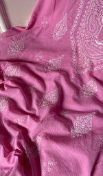 Load image into Gallery viewer, Women's Lakhnavi Handcrafted Pure Cotton Unstitched Kurta And Dupatta Set - HONC0185419