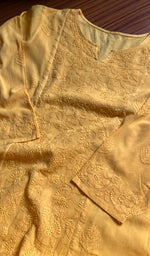 将图像加载到图库查看器中, Women's Lucknowi Handcrafted Cotton Chikankari Kurti - HONC0301077