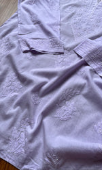 将图像加载到图库查看器中, Women's Lakhnavi Handcrafted Cotton Chikankari Top - HONC0214051