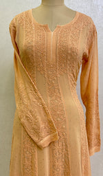将图像加载到图库查看器中, Jaiba Women's Lakhnavi Handcrafted Viscose Georgette Chikankari Anarkali - HONC0129989