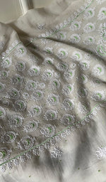 Load image into Gallery viewer, Women's Lakhnavi Handcrafted Mul Chanderi Unstitched Kurta And Dupatta Set - HONC0267974