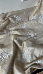 Load image into Gallery viewer, Women's Lakhnavi Handcrafted Tissue Chanderi Unstitched Kurta And Dupatta Set - HONC0278145
