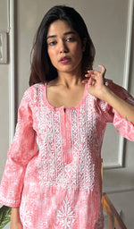 将图像加载到图库查看器中, Meerab Women's Lucknowi Handcrafted Cotton Chikankari Kurti - HONC0289701