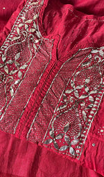 将图像加载到图库查看器中, Women's Lakhnavi Handcrafted Mul Chanderi Semi - Stitched Kurta And Dupatta Set - HONC0267213