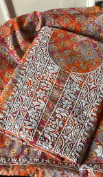 Load image into Gallery viewer, Alveena Women's Lakhnavi Handcrafted Cotton Chikankari Suit Material- HONC0251559