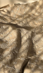 Load image into Gallery viewer, Women's Lakhnavi Handcrafted Munga Silk Chikankari Semi - stitched Kurta And Dupatta Set - HONC0265420