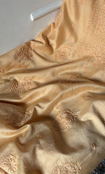 将图像加载到图库查看器中, Women's Lucknowi Handcrafted Chanderi Silk Chikankari Full Suit Material - HONC0322710