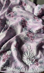 将图像加载到图库查看器中, Women's Lakhnavi Handcrafted Cotton Chikankari Unstitched Kurta And Kurta Dupatta Set - HONC0312699