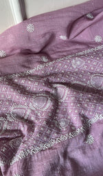 Load image into Gallery viewer, Women's Lakhnavi Handcrafted Maheshwari Mul Chanderi Unstitched Kurta And Dupatta Set - HONC0282252