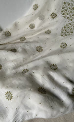 Load image into Gallery viewer, Women's Lakhnavi Handcrafted Mul Chanderi Unstitched Kurta And Dupatta Set- HONC0317816