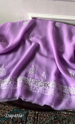 Load image into Gallery viewer, Women's Lucknowi Handcrafted Faux-Georgette Chikankari Suit Material - HONC0263370