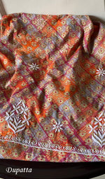 Load image into Gallery viewer, Alveena Women's Lakhnavi Handcrafted Cotton Chikankari Kurta And Kurta Dupatta Set - HONC0264804