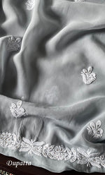 Load image into Gallery viewer, Women's Lucknowi Handcrafted Faux-Georgette Chikankari Suit Material - HONC0263367