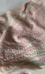 Load image into Gallery viewer, Women's Lakhnavi Handcrafted Mul Chanderi Semi - stitched Kurta And Dupatta Set- HONC0305143