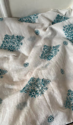 将图像加载到图库查看器中, Women's Lakhnavi Handcrafted Mul Chanderi Unstitched Kurta And Dupatta Set - HONCO278130