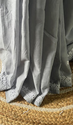 Load image into Gallery viewer, Fairoz Women's Lakhnavi Handcrafted Cotton Chikankari Saree - HONC0311932