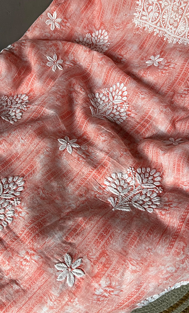 Women's Lakhnavi Handcrafted Cotton Chikankari Kurta And Kurta Dupatta Set - HONC0312684