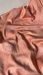 将图像加载到图库查看器中, Women's Lucknowi Handcrafted Chanderi Silk Chikankari Suit Material - HONC0265288