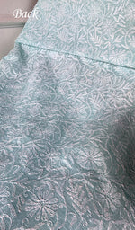 Load image into Gallery viewer, Eesha Women's Lucknowi Handcrafted Kota Cotton Chikankari Unstitched Kurta And Dupatta Set - HONC0348963