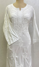 Load image into Gallery viewer, Aarzu Women's Lucknowi Handcrafted Cotton Chikankari Kurti-HONC0148324