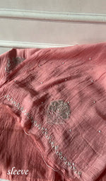 Load image into Gallery viewer, Women's Lakhnavi Handcrafted Mul Chanderi Unstitched Kurta And Dupatta Set- HONC0363910