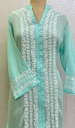 Load image into Gallery viewer, Women's Lucknowi Handcrafted Mul Cotton Chikankari Kurti-HONC0148414