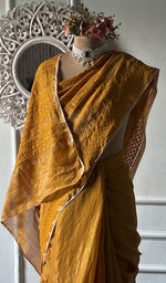Load image into Gallery viewer, Women's Lakhnavi Handcrafted Tissue Chanderi Chikankari Saree - HONC0339781