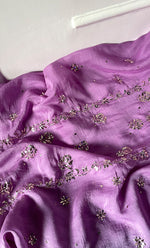 Load image into Gallery viewer, Women's Lakhnavi Handcrafted Mul Chanderi Unstitched Chikankari Full Suit Material - HONC0323631