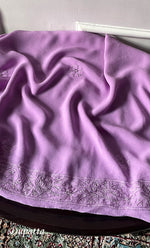 将图像加载到图库查看器中, Women's Lakhnavi Handcrafted Viscose Georgette Chikankari Full Suit Material - HONC0299906