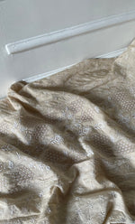 Load image into Gallery viewer, Women's Lakhnavi Handcrafted Munga Silk Semi - Stitched Chikankari Kurta And Dupatta Set- HONC0246918