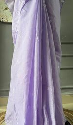 将图像加载到图库查看器中, Fairoz Women's Lakhnavi Handcrafted Cotton Chikankari Saree - HONC0311931