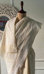 Load image into Gallery viewer, Women's Lakhnavi Handcrafted Cotton Chikankari Saree - HONC0317302