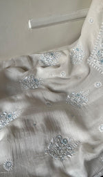 Load image into Gallery viewer, Irum Women's Lakhnavi Handcrafted Mul Chanderi Unstitched Kurta And Dupatta Set - HONC0297196