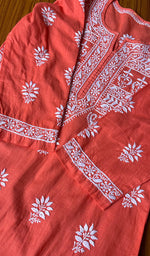 将图像加载到图库查看器中, Women's Lucknowi Handcrafted Cotton Chikankari Kurti - HONC0301068
