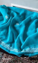 Load image into Gallery viewer, Women's Lucknowi Handcrafted Faux-Georgette Chikankari Suit Material - HONC0311927