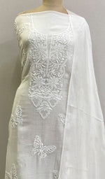 Load image into Gallery viewer, Women's Lakhnavi Handcrafted Mul Chanderi Kurta And Dupatta Set- HONC0200976
