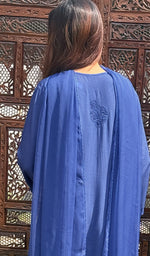 将图像加载到图库查看器中, Women's Lakhnavi Handcrafted Modal Cotton Chikankari Kurta Dupatta And Palazzo Set - HONC0233466