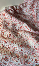 Load image into Gallery viewer, Women's Lakhnavi Handcrafted Maheshwari Mul Chanderi Unstitched Kurta And Dupatta Set - HONC0271872