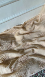 Load image into Gallery viewer, Women's Lakhnavi Handcrafted Mul Chanderi Unstitched Chikankari Full Suit Material - HONC0345053