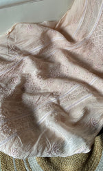 Load image into Gallery viewer, Women's Lakhnavi Handcrafted Maheshwari Mul Chanderi Semi - Stitched Kurta And Dupatta Set- HONC0268493