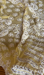 Load image into Gallery viewer, Women's Lakhnavi Handcrafted Faux-Georgette Chikankari Saree - HONC0188856