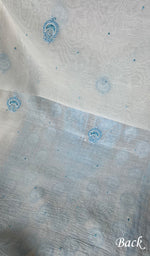 Load image into Gallery viewer, Eshal Women's Lakhnavi Handcrafted Mul Chanderi Unstitched Kurta And Dupatta Set - HONC0284790