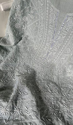 Load image into Gallery viewer, Women's Lakhnavi Handcrafted Maheshwari Mul Chanderi Kurta And Dupatta Set - HONC0261171